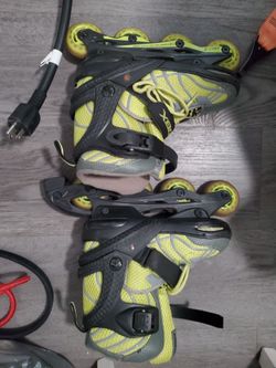 Yellow Black Inline Roller Skates ABEC size 1-4