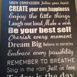 Live Your Dream Canvas Picture 