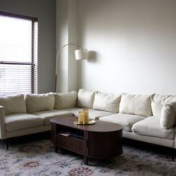 Cream sectional