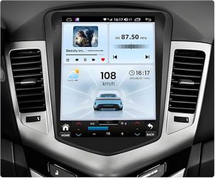Car Radio Stereo Chevrolet Chevy Cruze 2009 2010 2011 2012 2013 2014 2015 Wireless CarPlay Android Auto 10.4” Touch Screen, Backup Camera