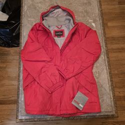Eddie Bauer Red Waterproof Jacket Womens 2XL 