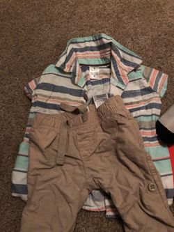 3 moths pants 6 months shirt