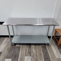 2 Kitchen Stainless Steel Table 