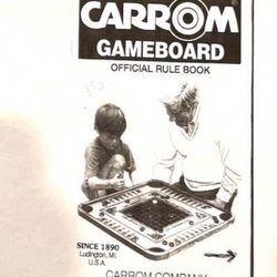 Carrom indoor outdoor 2person or more game rules manual copy reproduction