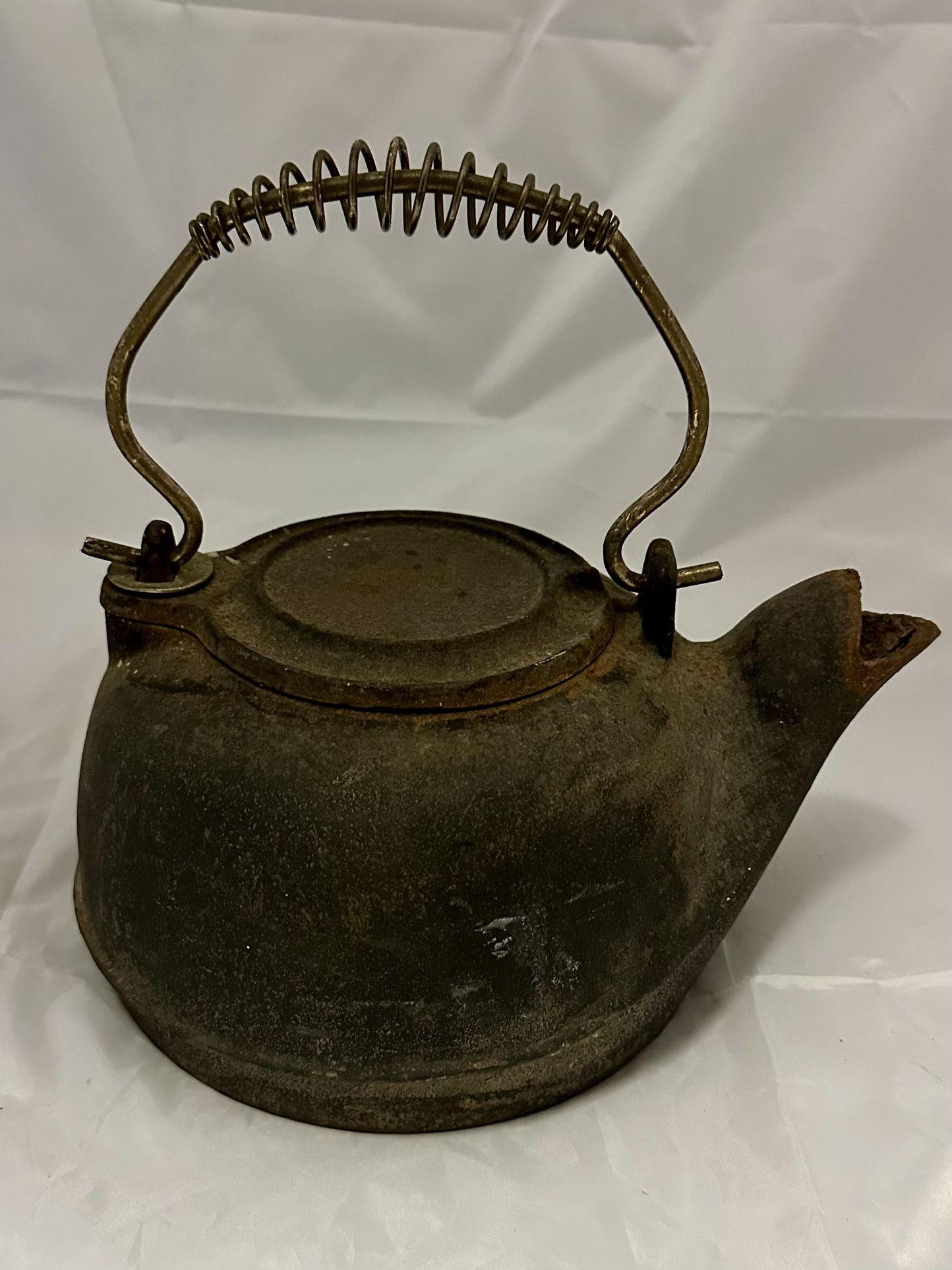 Vintage Cast Iron Tea Kettle
