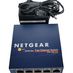 Netgear Fast Ethernet Switch 5 Ports 10/100 Mbps