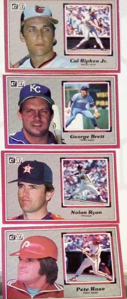 1983 Donruss Action All-Stars Jumbo 59/60 Set - NM/MINT & WELL CENTERED