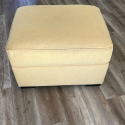 Ottoman(yellow) 29in wide, 18in tall 