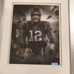 TOM BRADY SIGNED AUTO 8x10 PHOTO FRAMED TRI-STAR COA 100% LEGIT