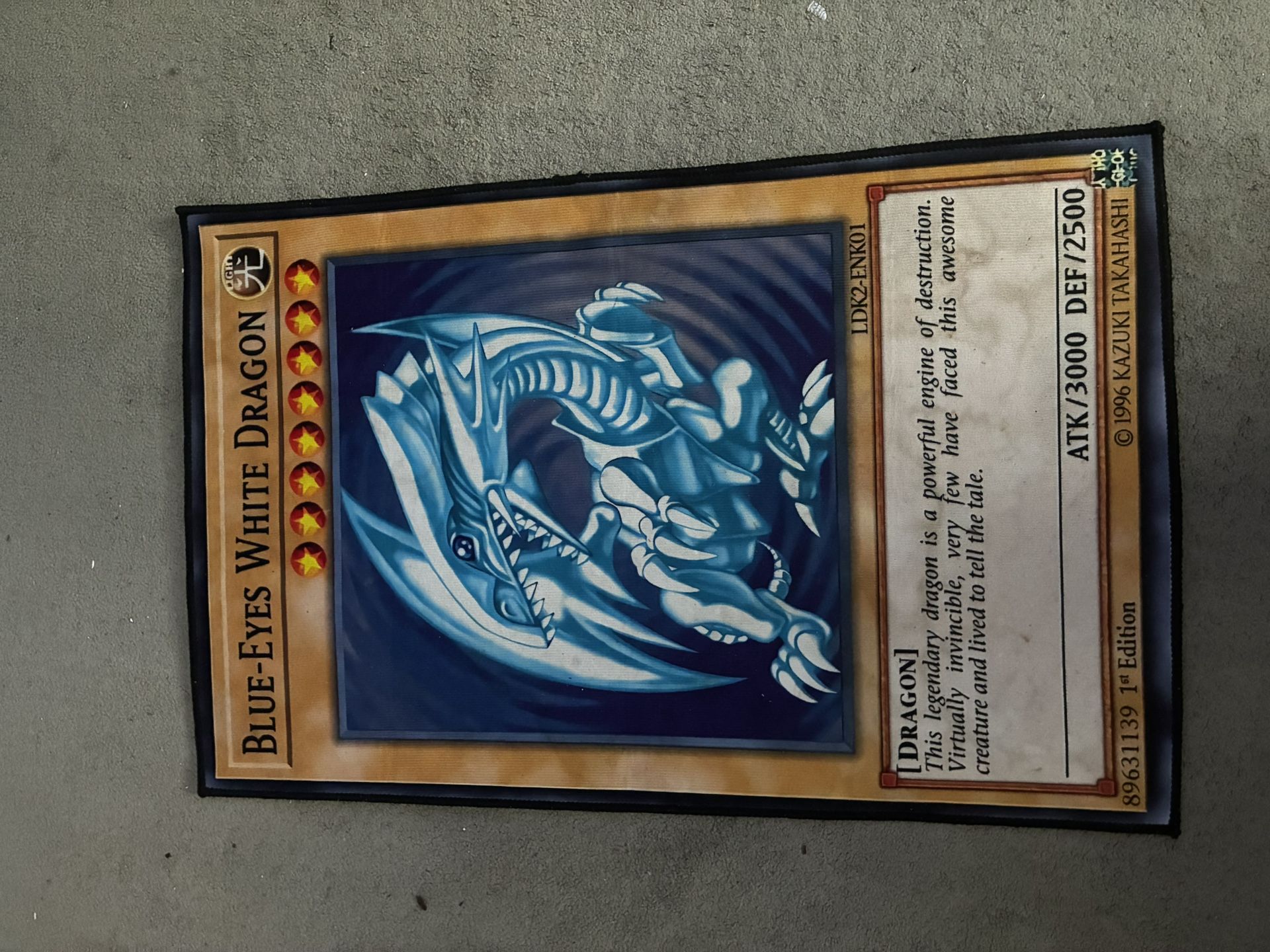 Yu-Gi-Oh! Blue Eyes White Dragon Rug