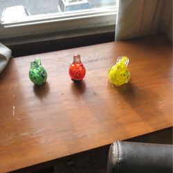 3 Beautiful Glass Birds 