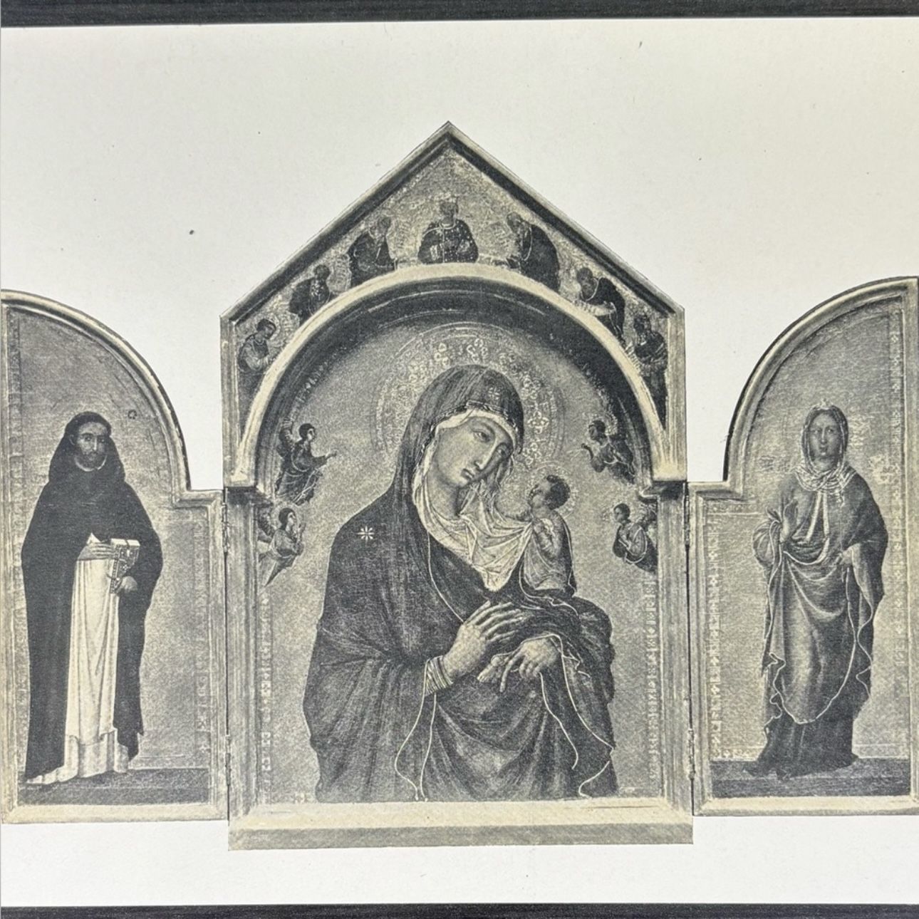 Duccio di Buoninsegna TRIPTYCH Fine Art Print 1908 Vintage Original Antique Boston MA Printed Collectible ITALY ITALIAN PAINTER Ephemera