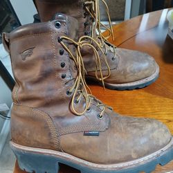 Red wind still toe boots leather boots size 11 