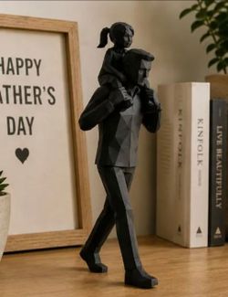 3D Printed Father Carrying his Daughter