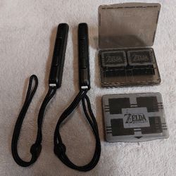 Original nintendo switch side joycon straps covers With 2 Zelda Game Holder New