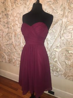 Bill Levcoff Wine Chiffon Dress
