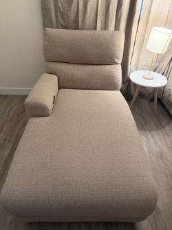 Sofá reclinable color beige