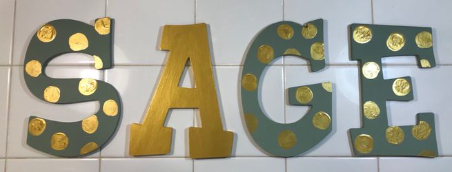 Letters with paint design