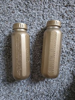 Set of 20 Metallic Gold Baby Shower Centerpieces - Glass Evenflo Bottles