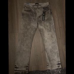 Purple Jeans Gray Size 34 (Barely Worn)