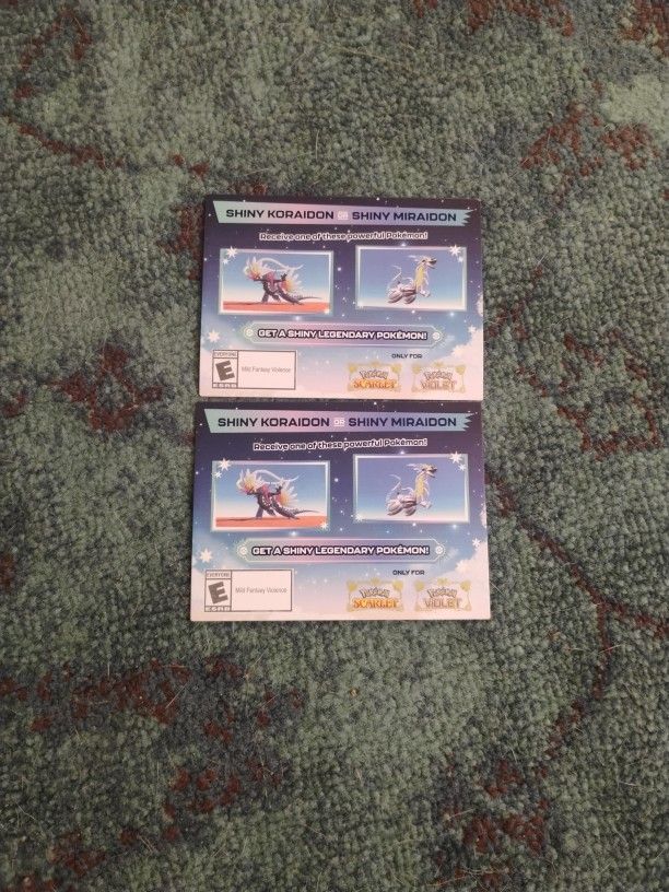 Pokemon Scarlet And Violet Shiny Legendary Mystery Gift