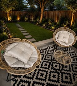 Outdoor 3pc flower shape patio set