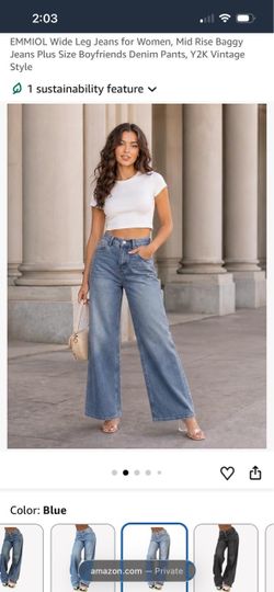 EMMIOL Wide Leg Jeans for Women