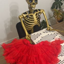 Leg Avenue Puffy RED Chiffon Mini Petticoat