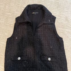 Maje Sparkly Black Vest Size 1
