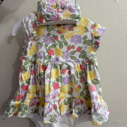 3 Baby Girl Outfit Bundle
