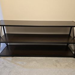 3 Level TV Or Decor Table Wood And Metal