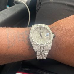 ROLEX ICED OUT WATCH (with Box)