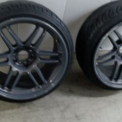 5x114.3 Jdm Ame Tracer 18in Pair With Tires