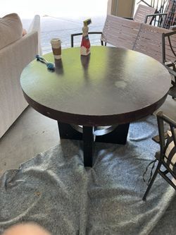 Round Wood Table