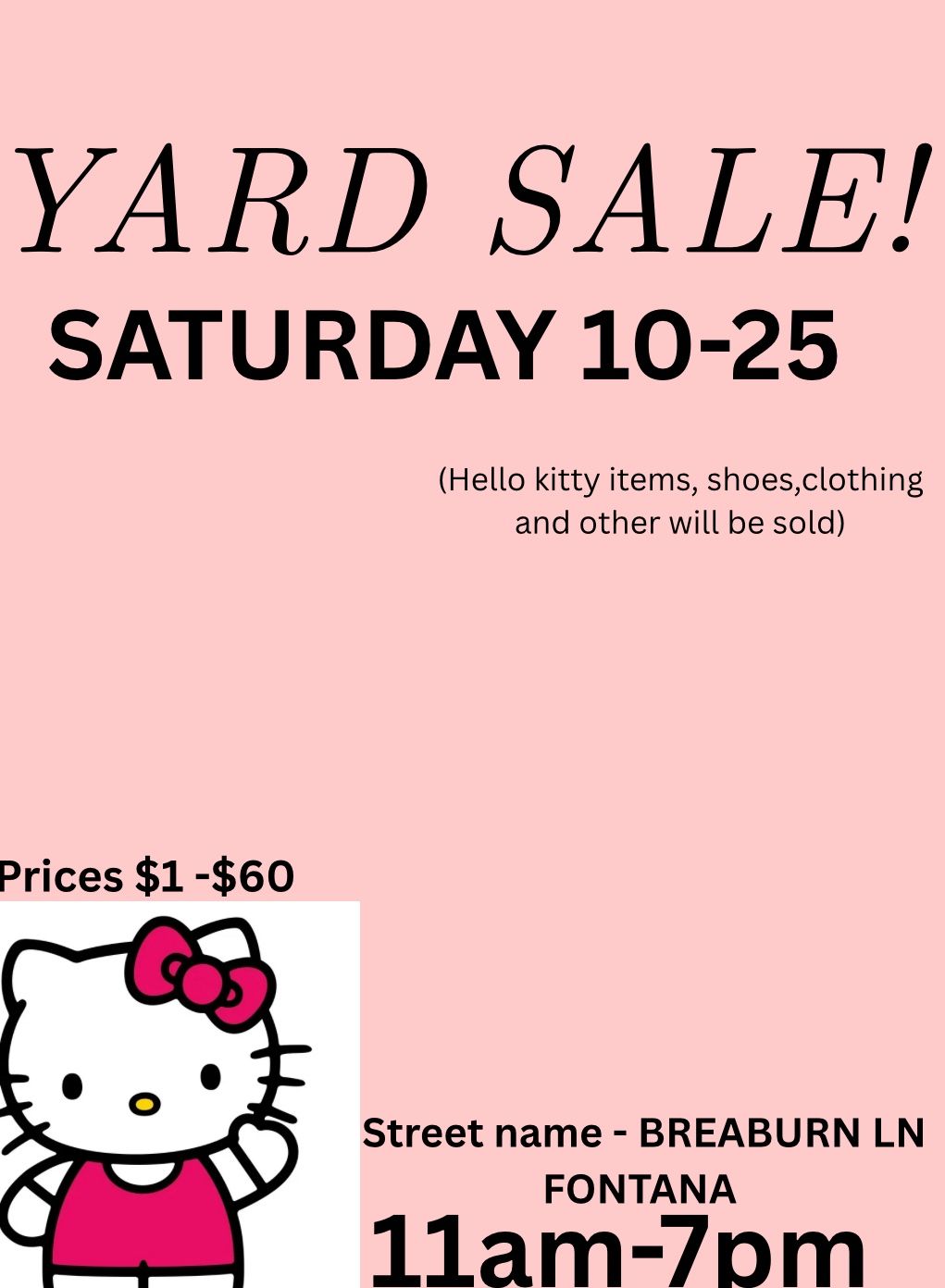YARD SALE 