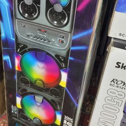 2x10 Bluetooth Speaker Rechargeable DJ Speaker Karaoke ALL In One 