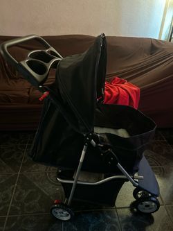 Black pet Stroller with Canopy