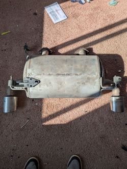 Dual exit OEM 370Z exhaust muffler