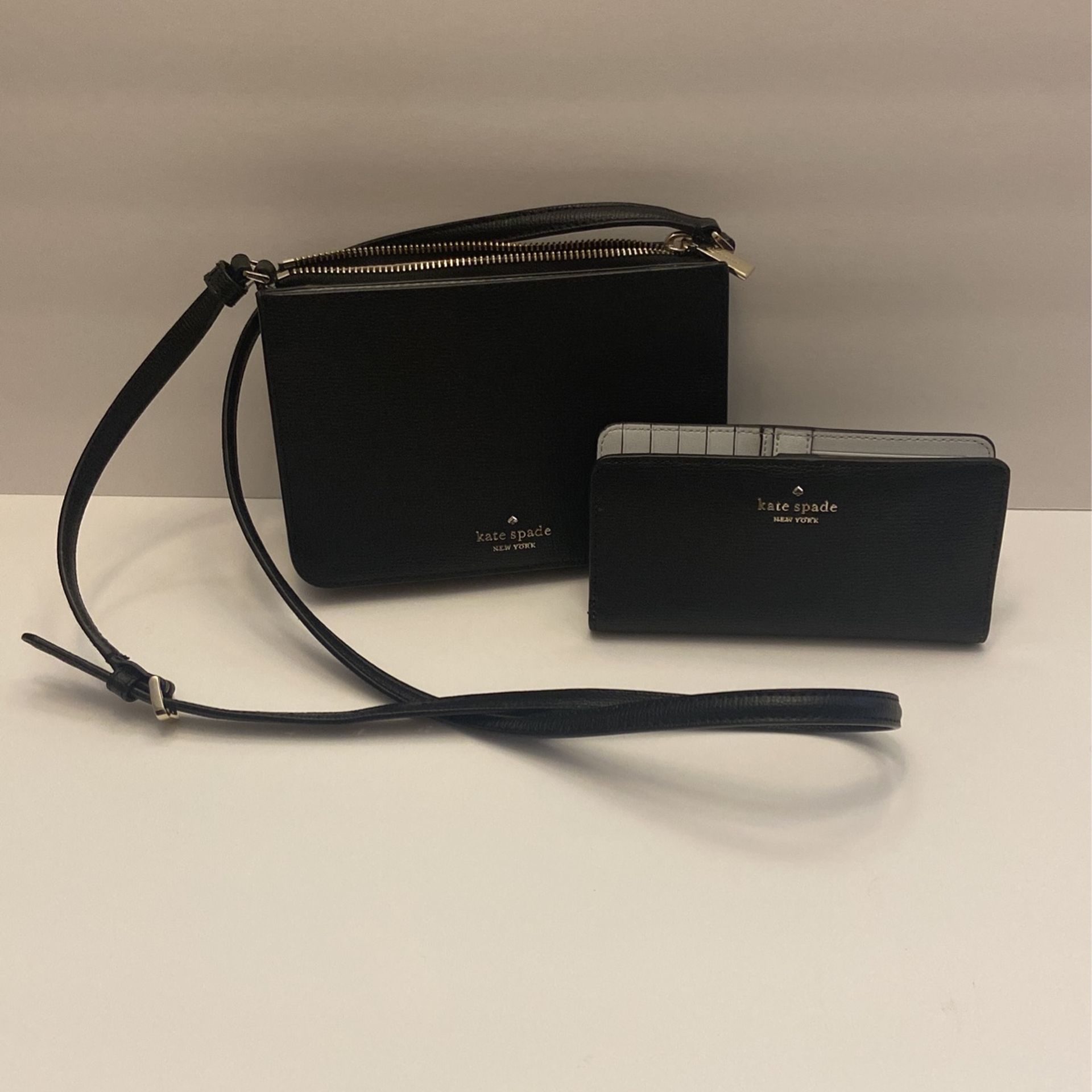 Kate Spade Small Purse And Matching Wallet Black