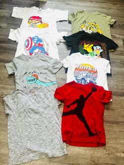 5T Lot of 8 Boys Graphic T-Shirts