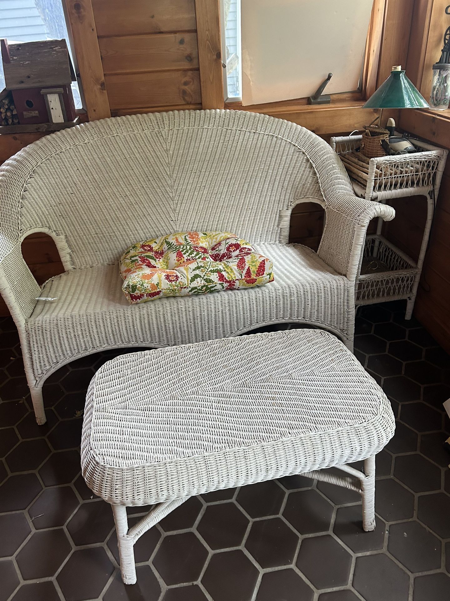 Matching Set Of Vintage Wicker Furniture 