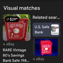 Rare Vintage 80's  Savings Bank
