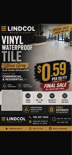 Vinyl flooring waterproof