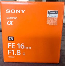 Sony FE 16mm F1.8 G Lens