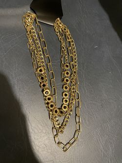 Gold Multi Layer Necklace New