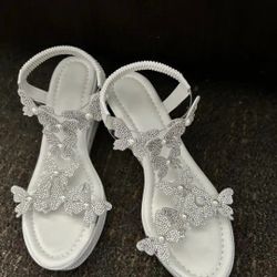 Butterfly Wedge Sandals 