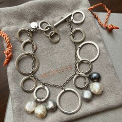 Iridesse Sterling Silver & Pearl Bracelet 