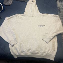 Essentials Fear Of God Light Oatmeal Hoodie