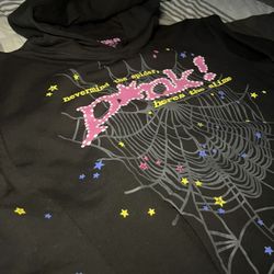 OG SP5DER Hoodie Black And pink Colorway Size: M