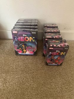 2026 Topps Neon Marvel Mega Box Value box Sealed Numbered Parallel Trading Cards